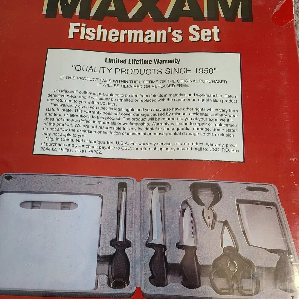 MAXAM 8 Piece Fisherman's Set with HD Storage Case $74.95 value‎